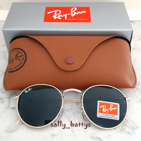 RayBan (Store Display) Round Metal Green Lenses RB3447 - Picture 3 of 14